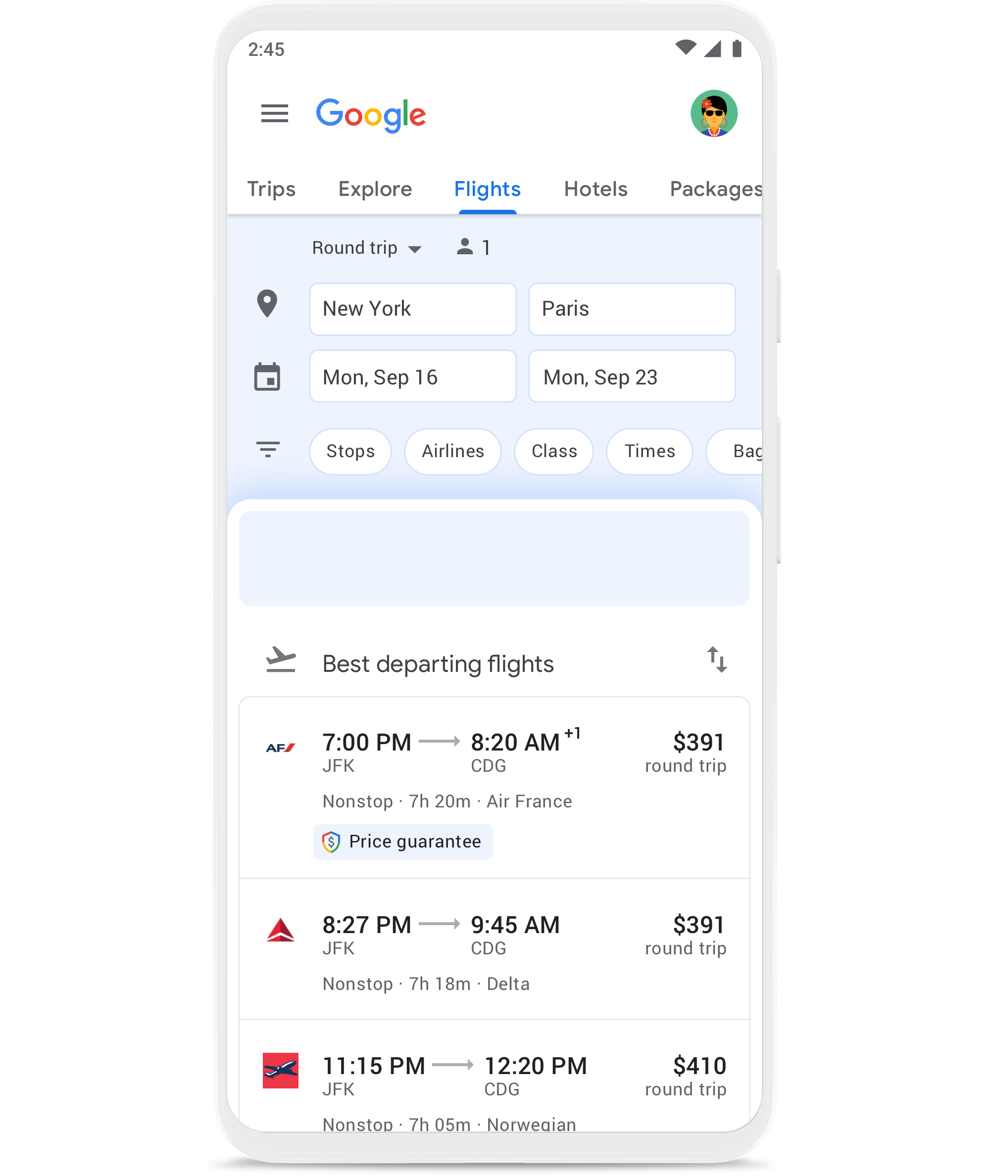 google flights price guarantee