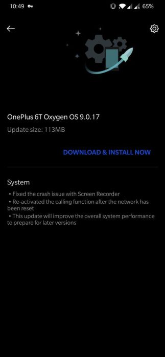 Oxygen OS 9.0.17