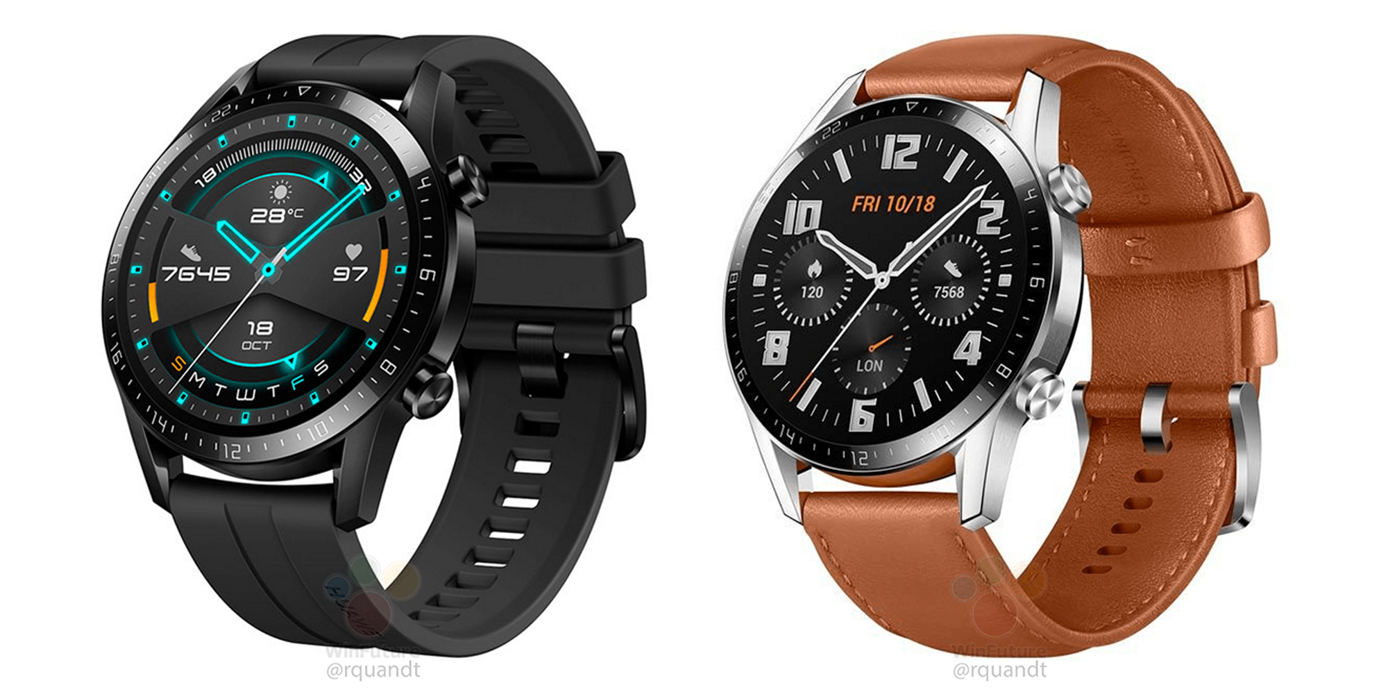 Huawei Watch GT 2 leaks in press images w/ design refresh - 9to5Google