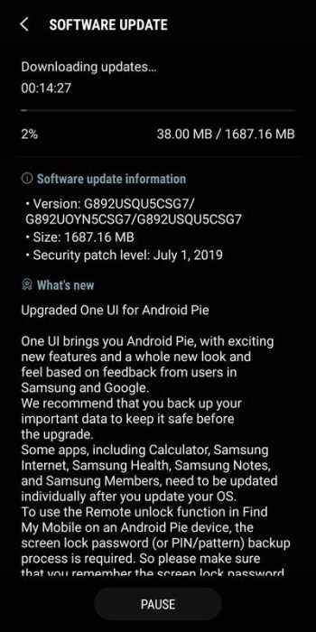 T-Mobile S8 Active Android Pie