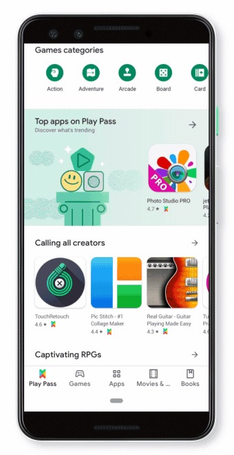 google play pass adds annual