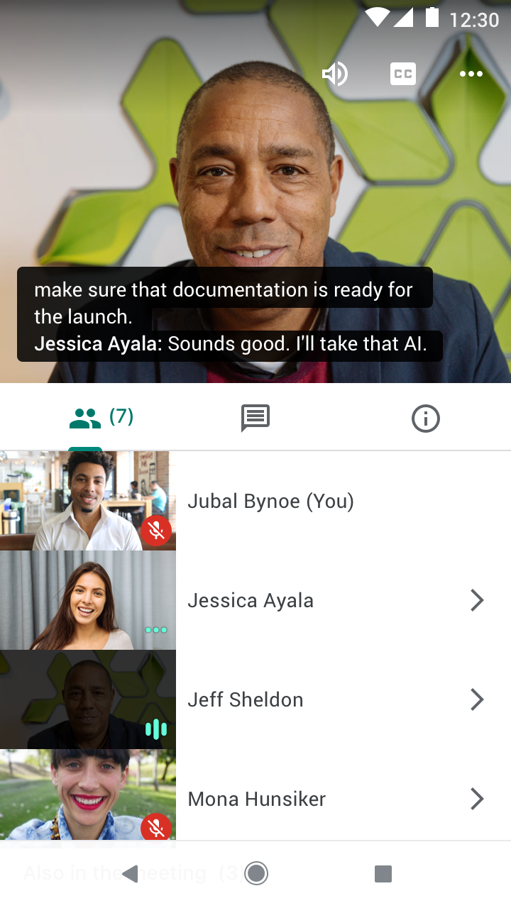 Google adds live captions to Hangouts Meet for Android