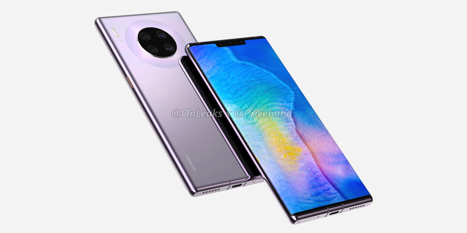 huawei mate 30 pro leaked render volume buttons
