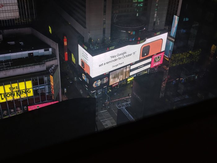 Pixel 4 Times Square