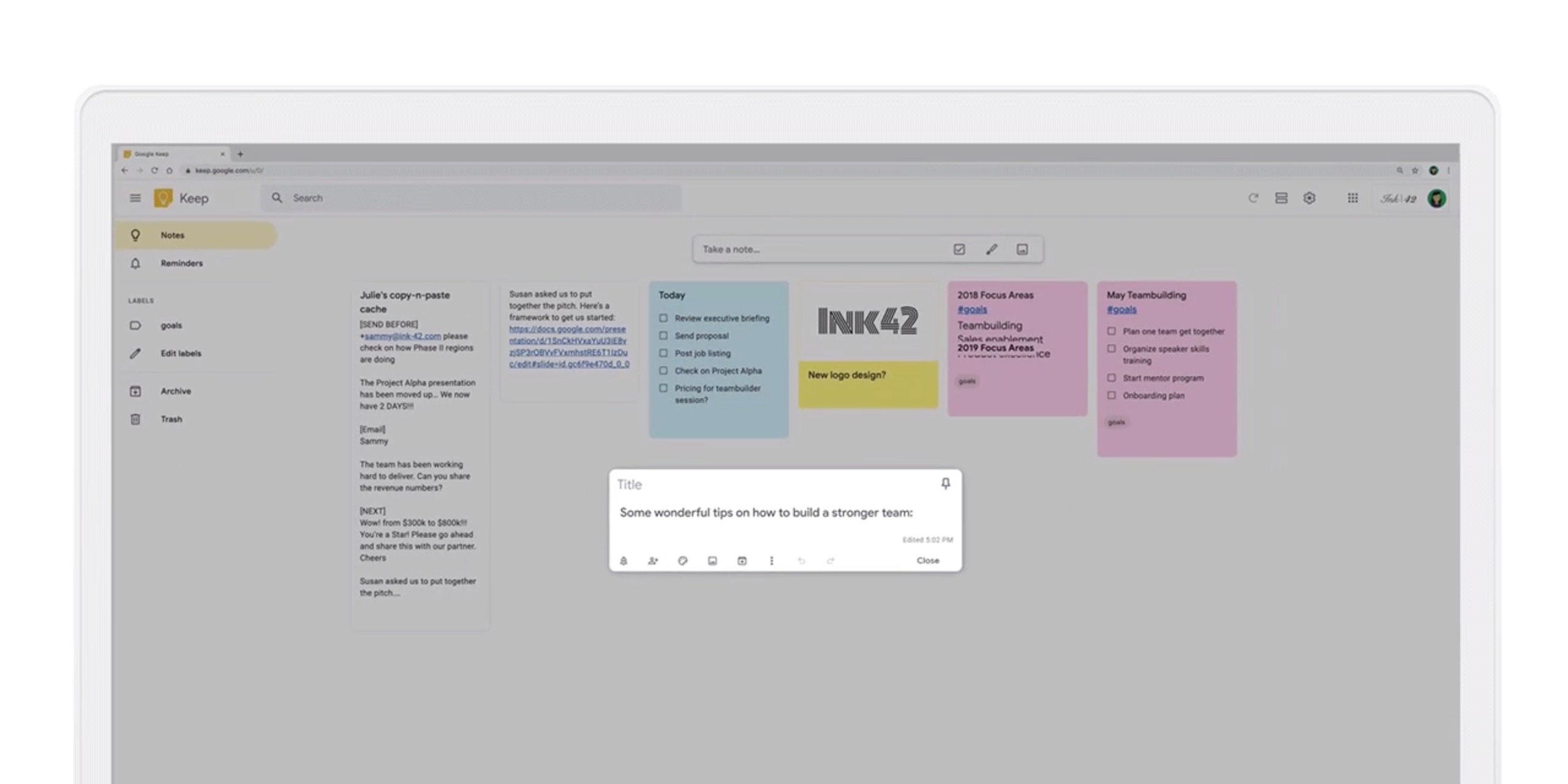 Google Keep On The Web Gets Convenient Note New Shortcut 9to5google