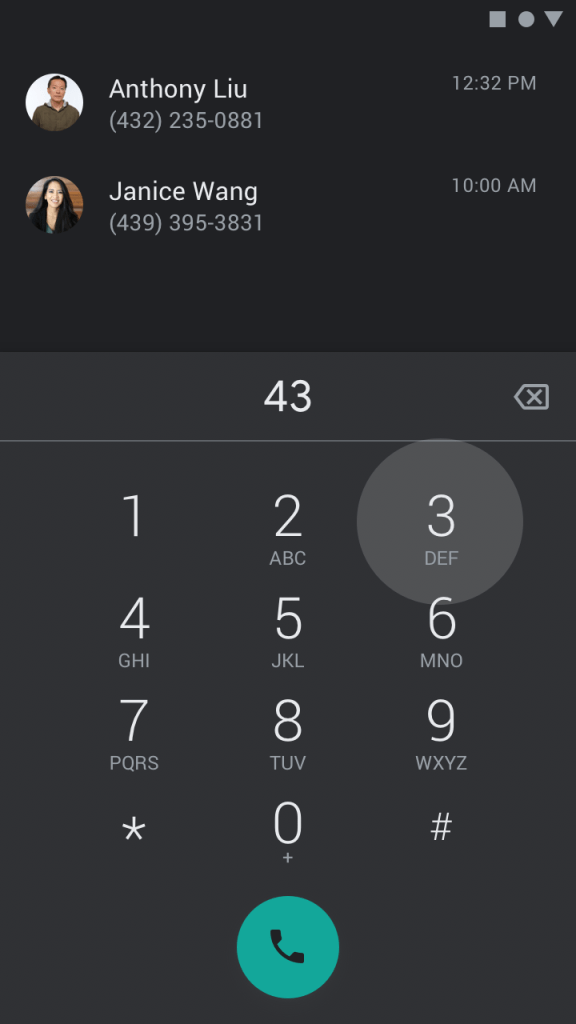 Google Voice dark theme