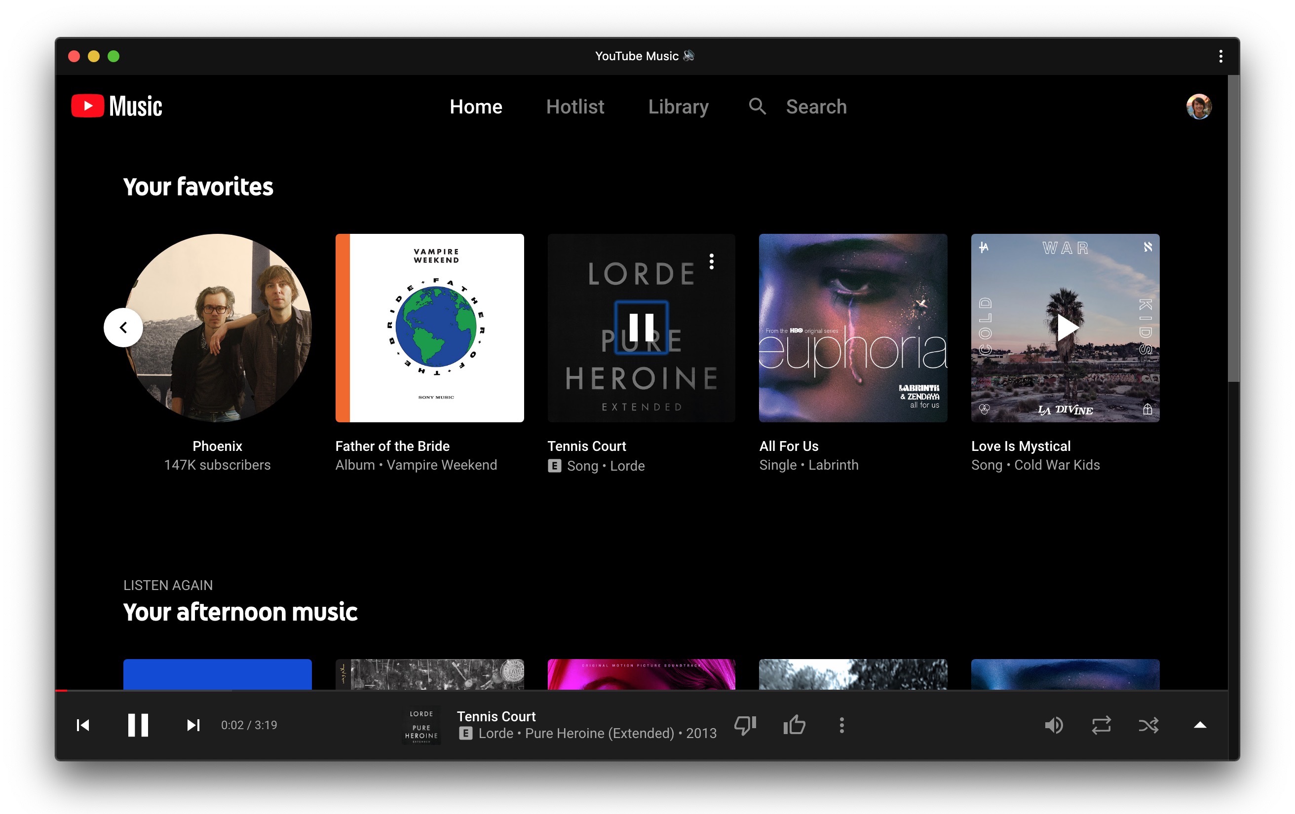 youtube music desktop app mac