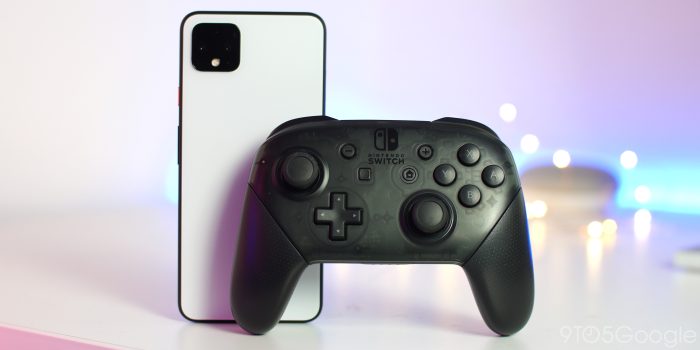 Pixel 4 Nintendo Switch controller for Stadia