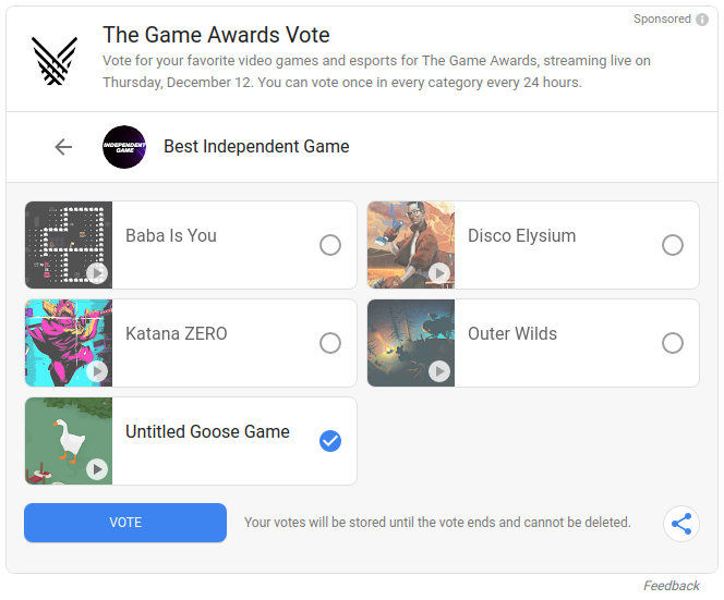 Vote for The Game Awards on Discord!, News