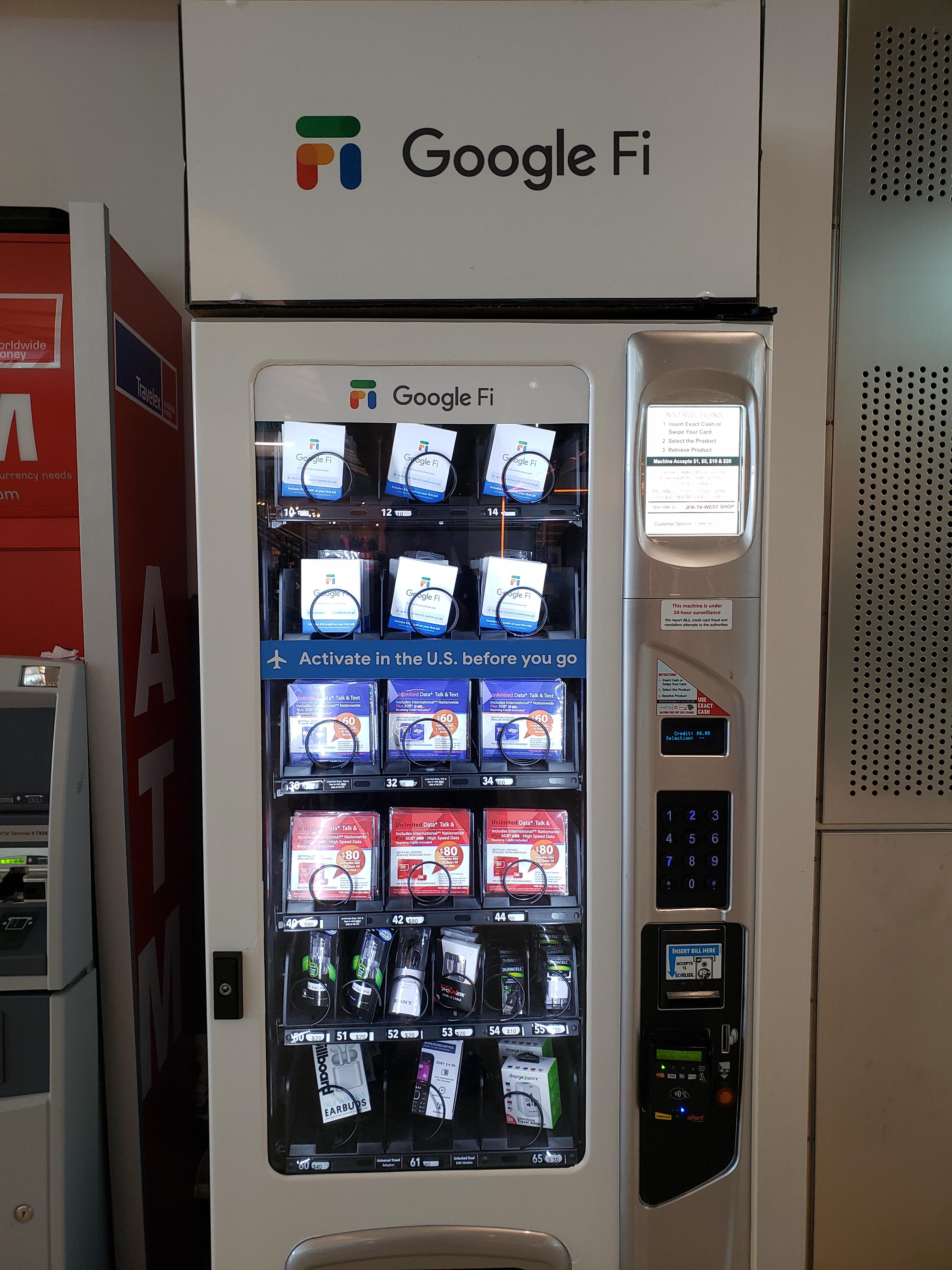 Google Fi selling SIM cards in airport vending machines 9to5Google