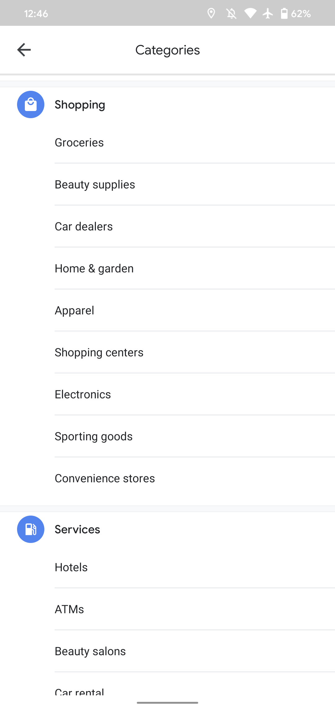 Google Maps for Android adds carousel of search shortcuts - 9to5Google