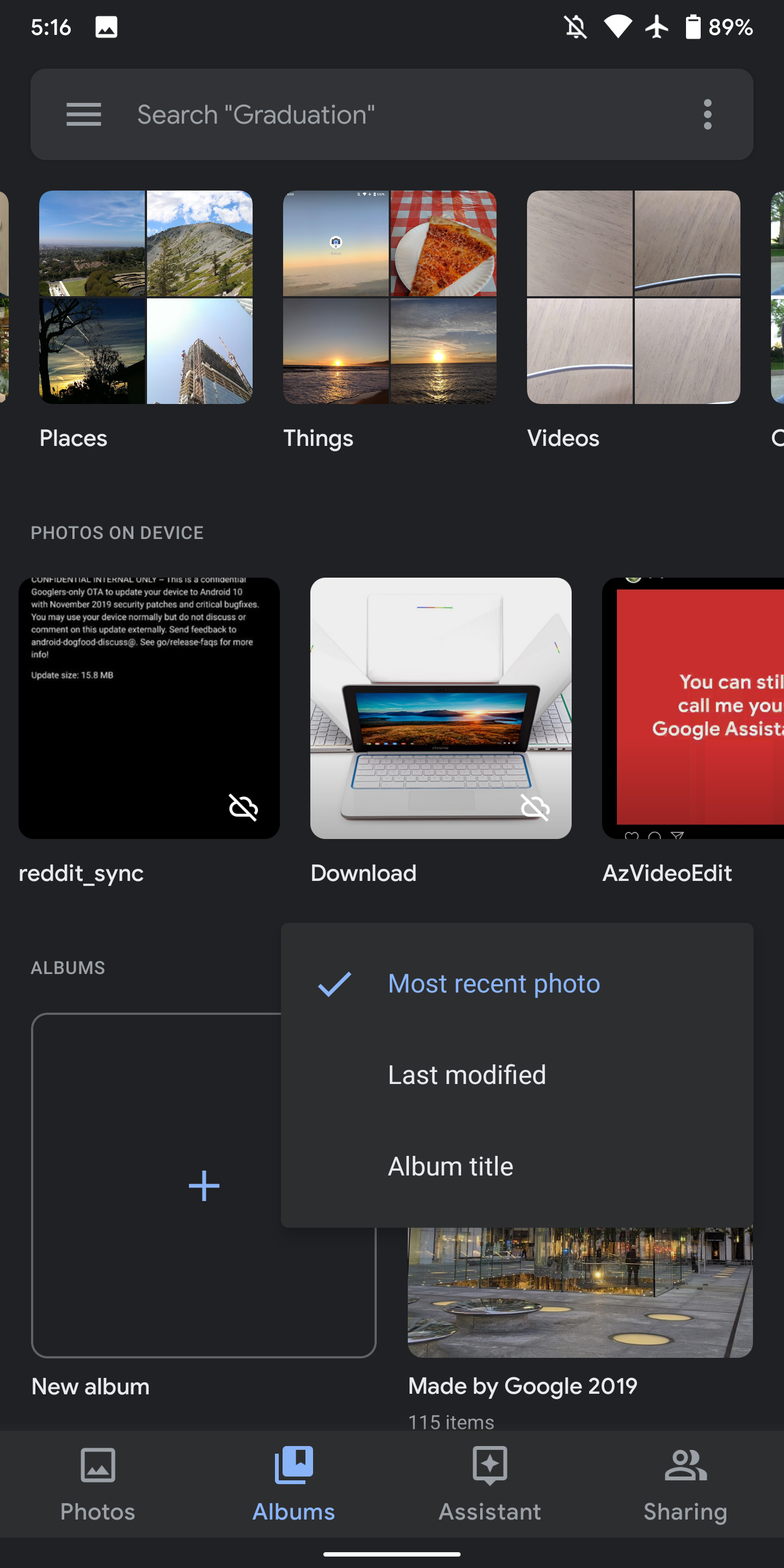 does google photos takeout only download albums