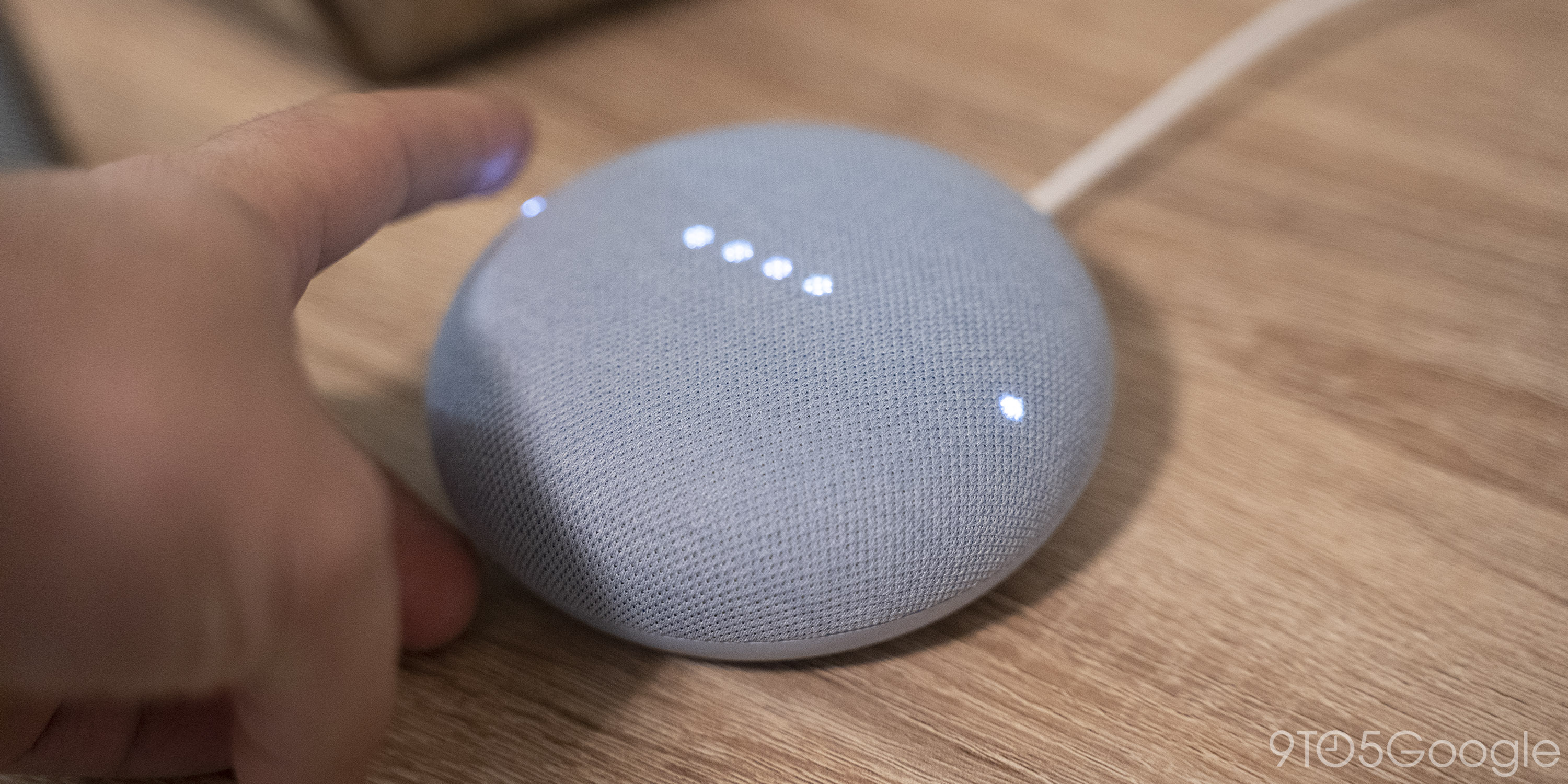 google nest mini assistant smart speaker touch controls
