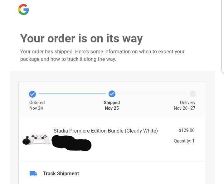 [update: Codes Arriving Today] Google Starts Shipping Stadia Premiere 