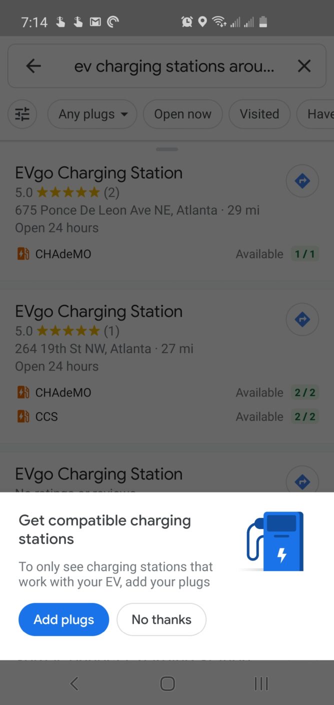 Google Maps can search for electric car charging stations by plug ...