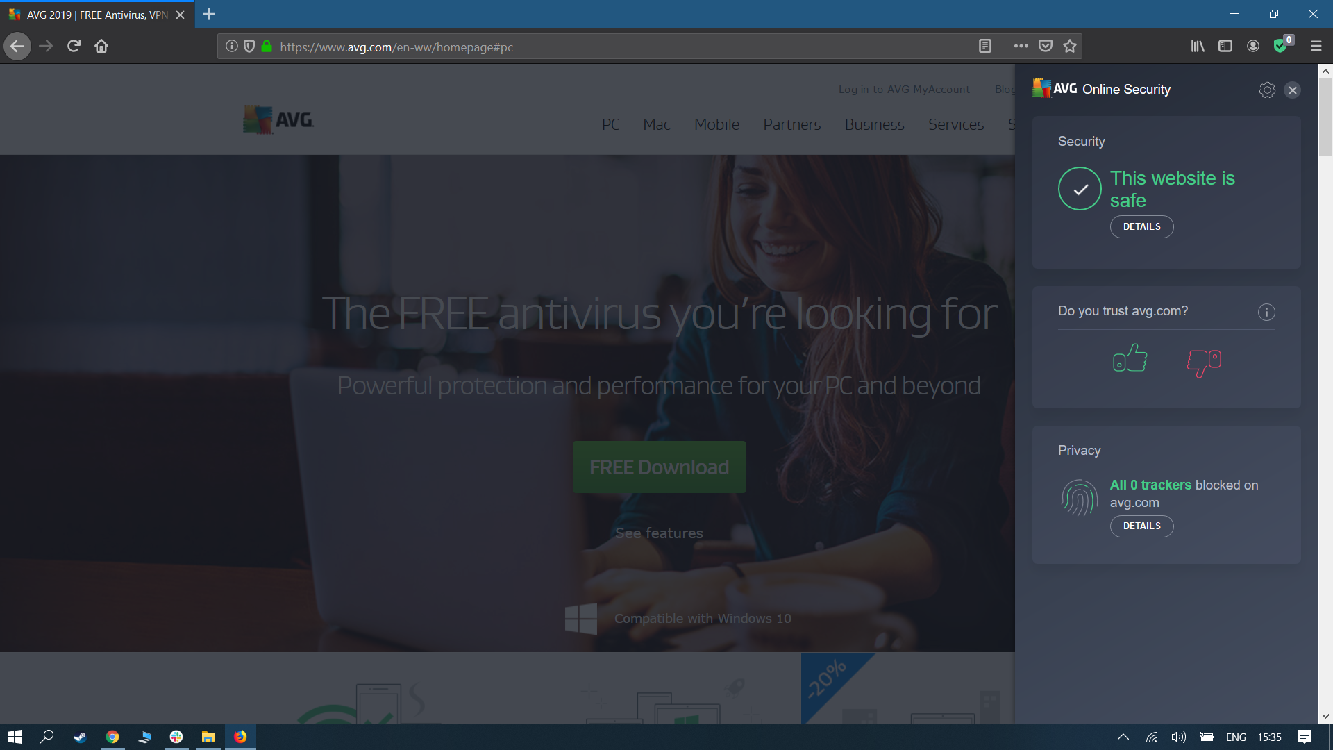 avast online security extension firefox