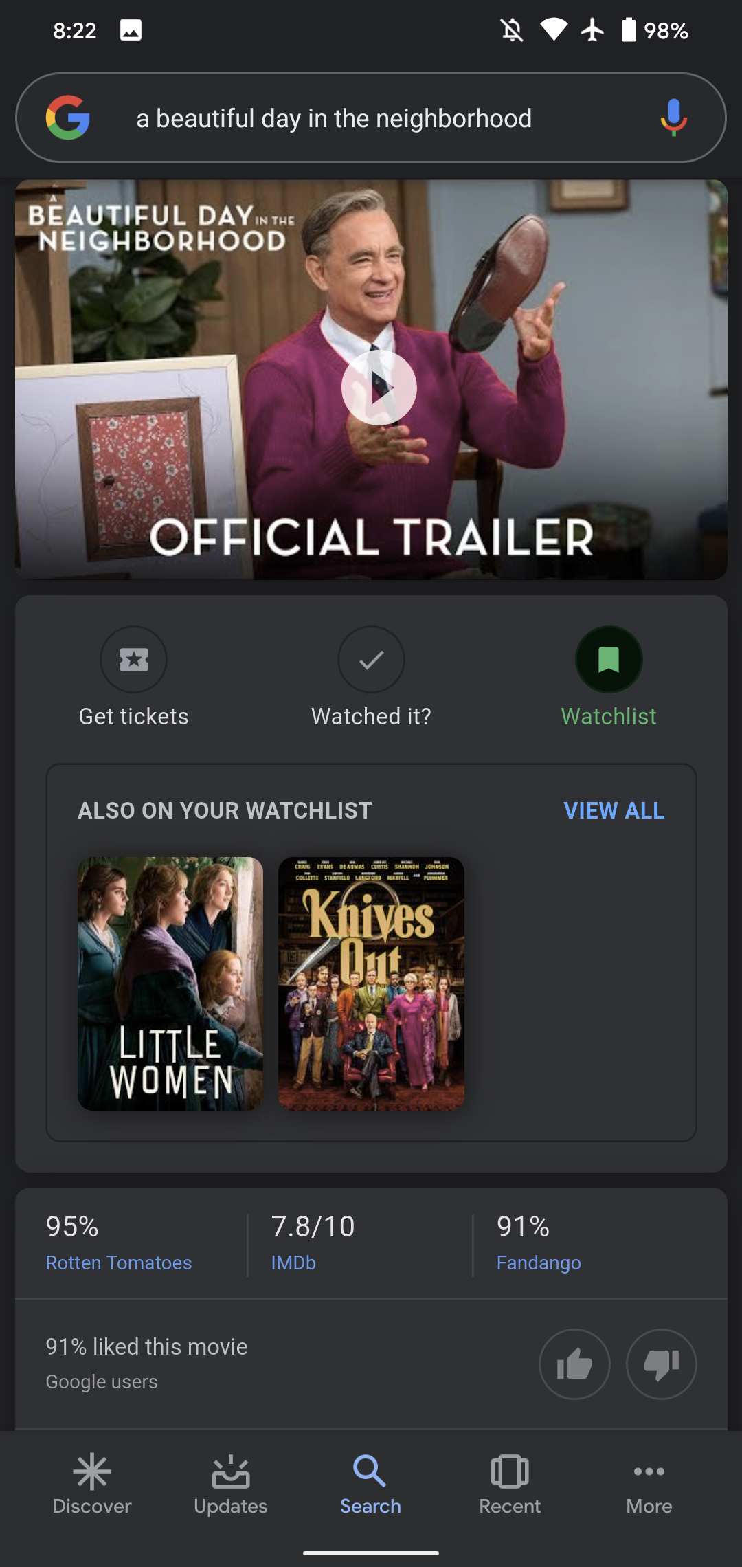 Google Search adds 'Watchlist' to bookmark movies, TV - 9to5Google