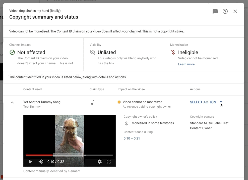 youtube copyright tools assisted trim