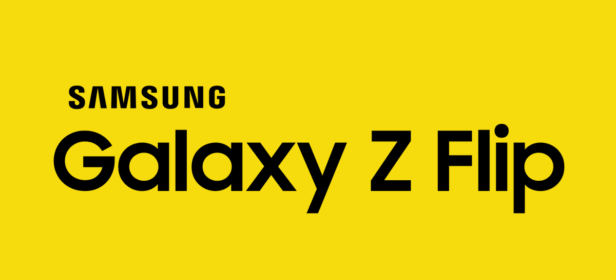 samsung galaxy z flip leaked logo name foldable