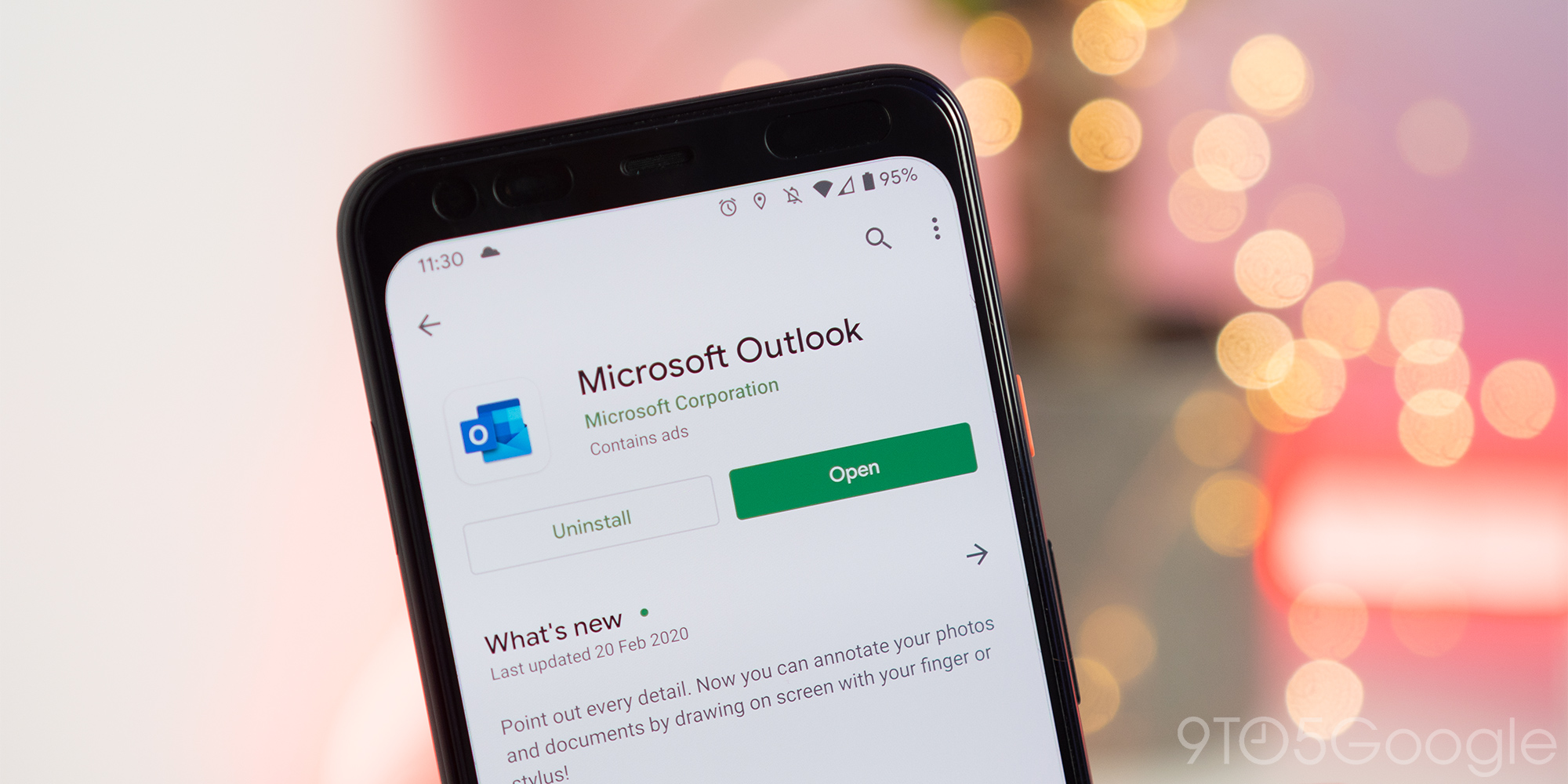 microsoft outlook dark mode android