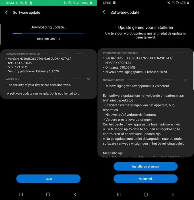 [Update: S9/S9+ too] The February 2020 security patch is now rolling out for the Galaxy S8, Note 8 thumbnail