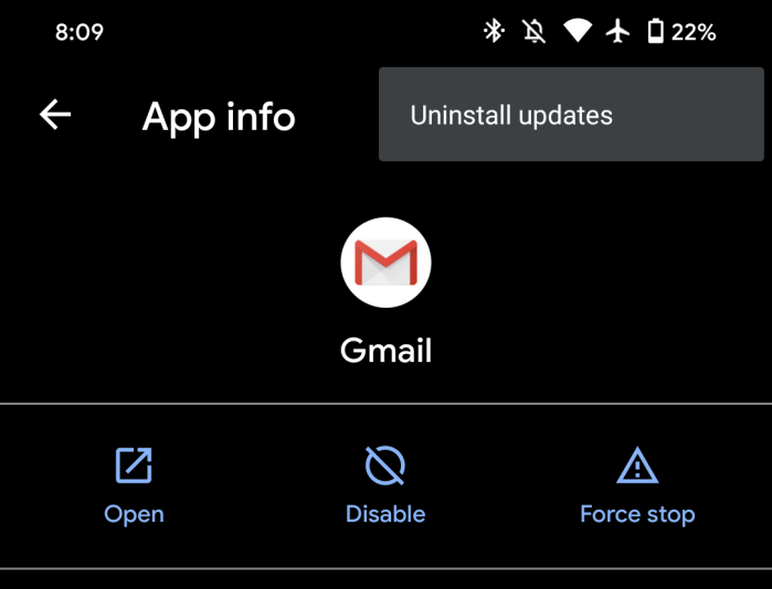 gmail dark theme missing 3