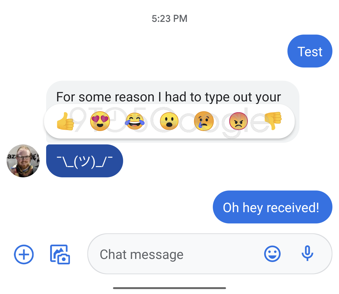 google messages 5 7 preps reacting to