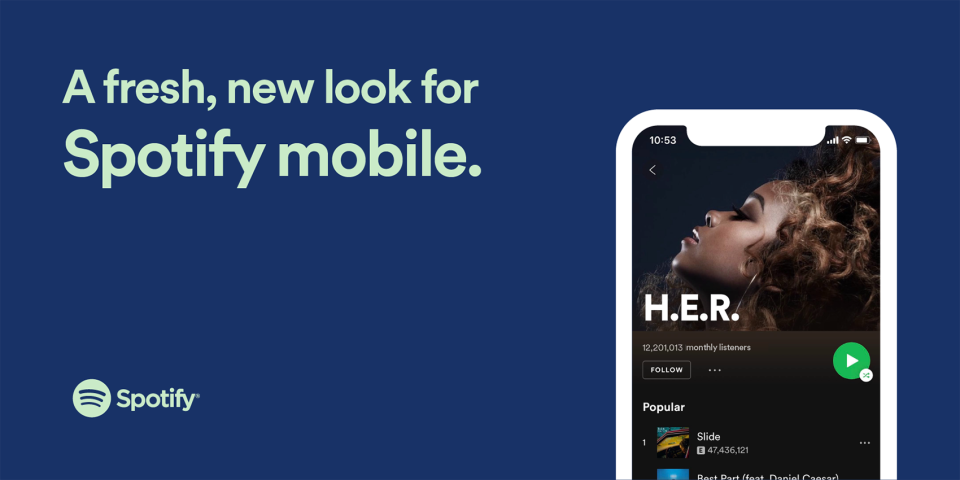 spotify app redesign android release