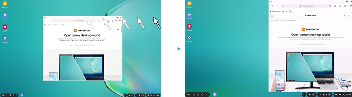 samsung dex ui