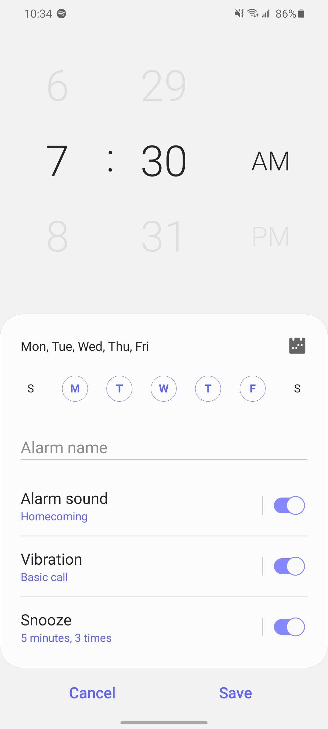 Samsung alarm clock adds Spotify integration on Galaxy S20 9to5Google