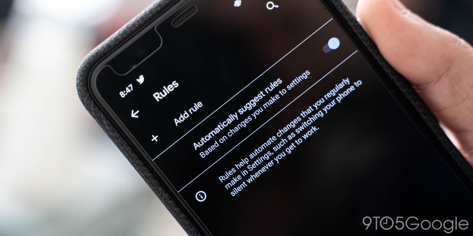 android 10 rules trigger google pixel 4