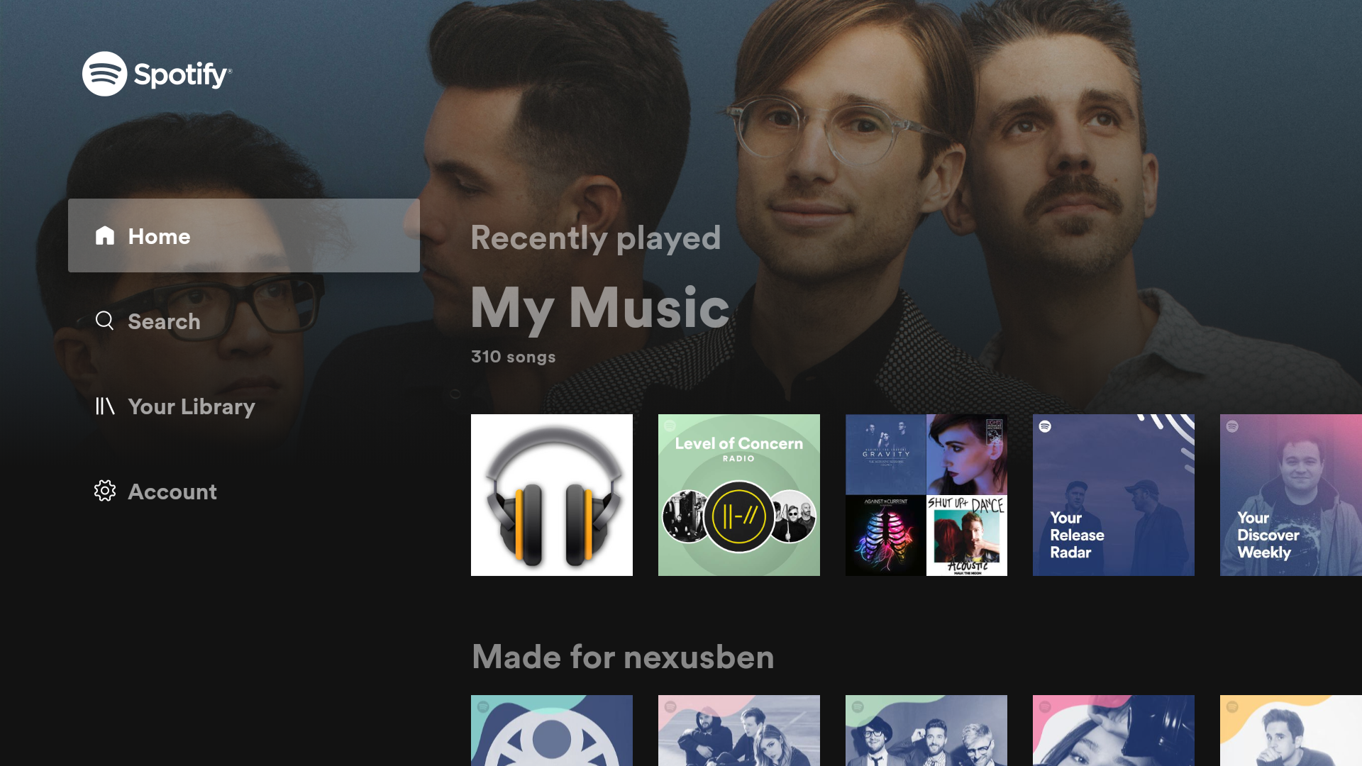 spotify android tv redesign