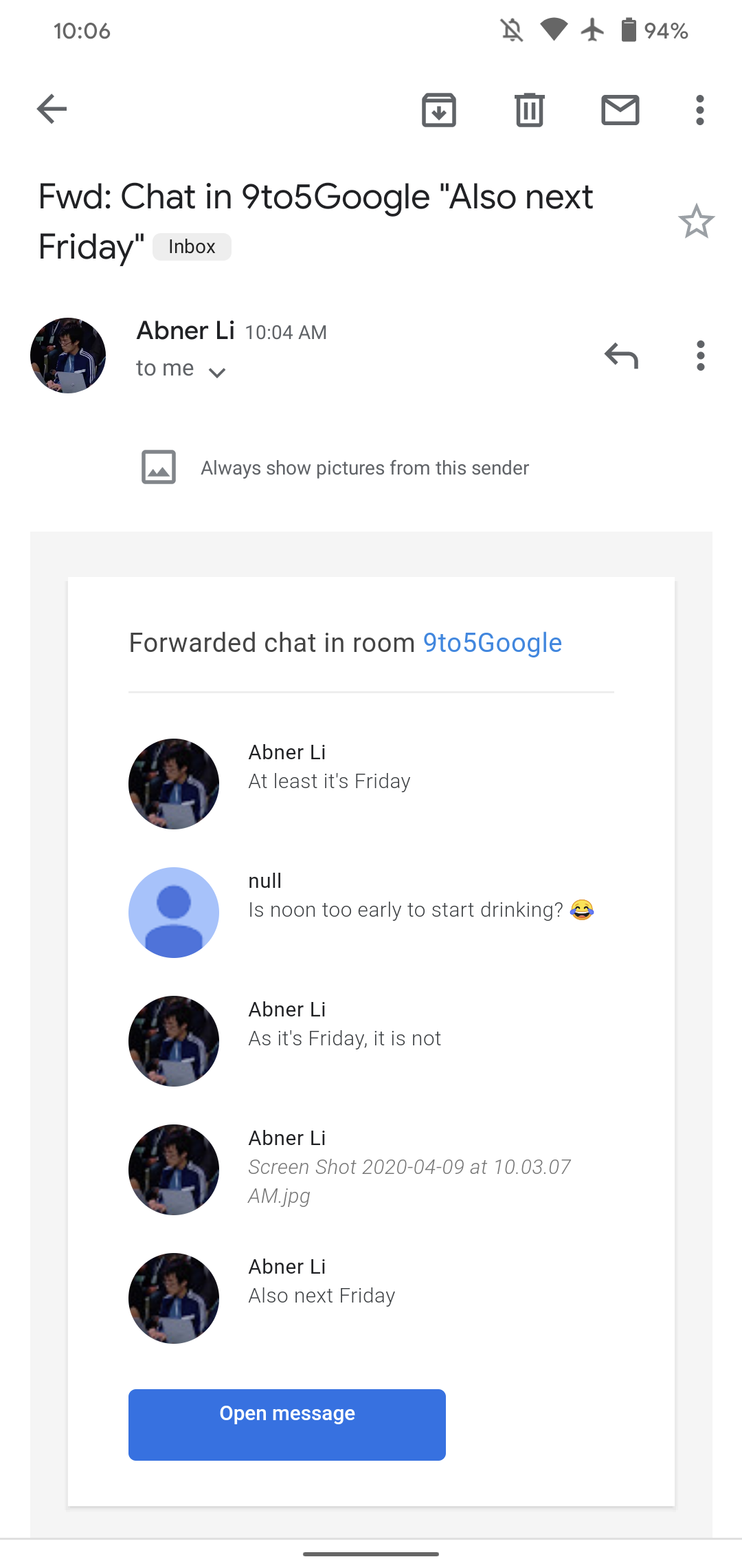 chat google hangouts