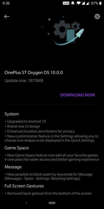 OnePlus 5T android 10