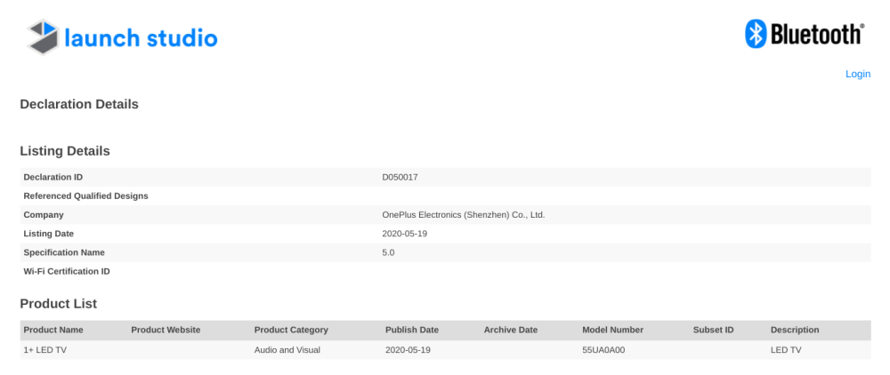 New model of OnePlus TV & remote arrive at Bluetooth SIG - 9to5Google