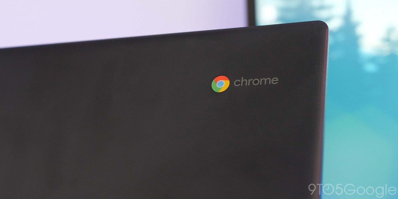 Chrome logo on a Chromebook