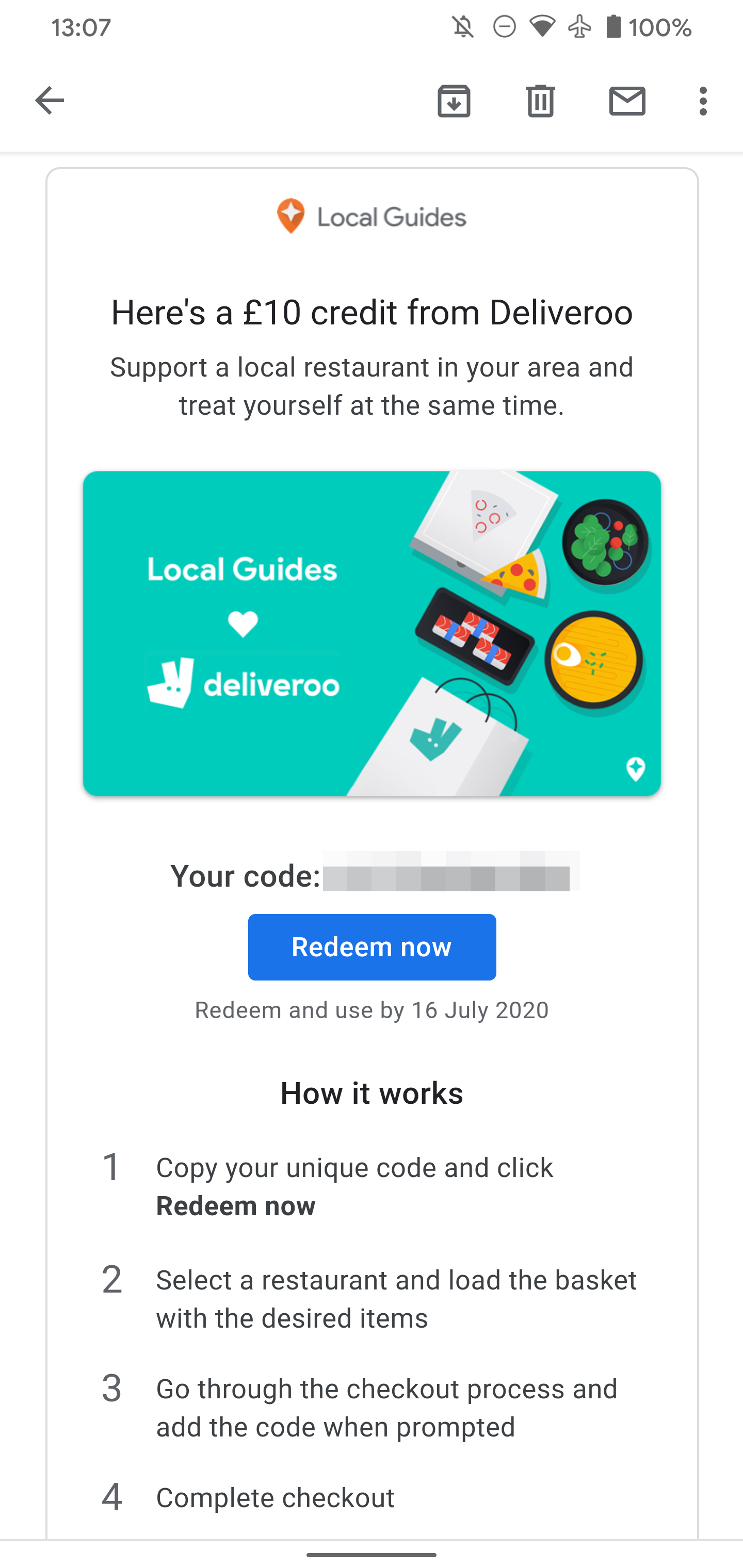 new deliveroo code