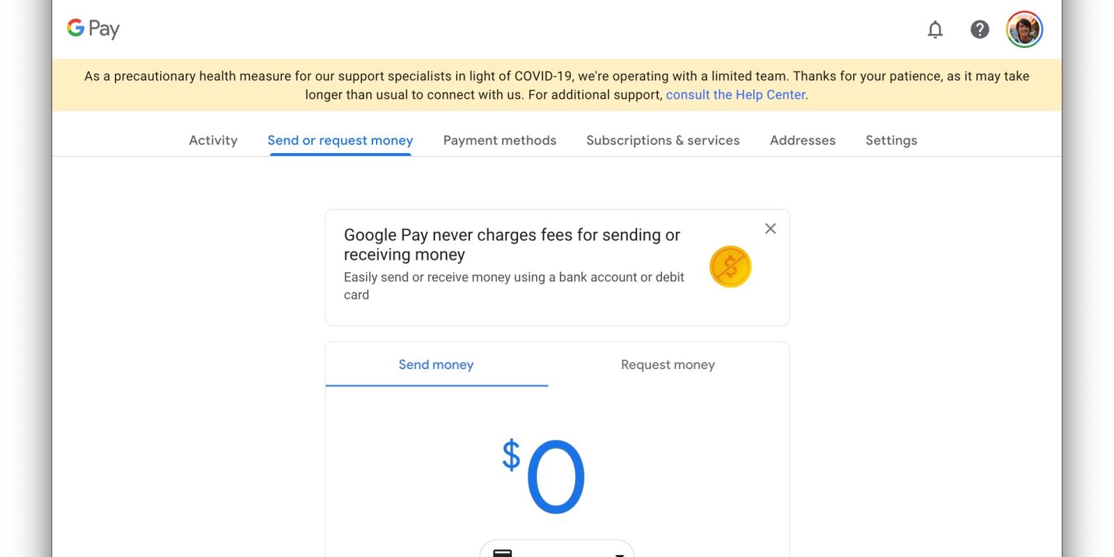 Google Pay web redesign