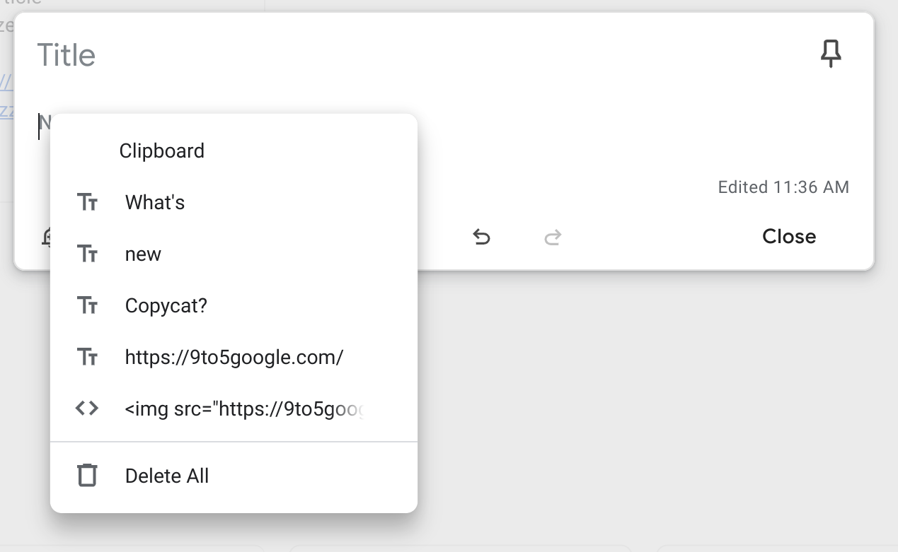 multiple copied text clipboard google chrome