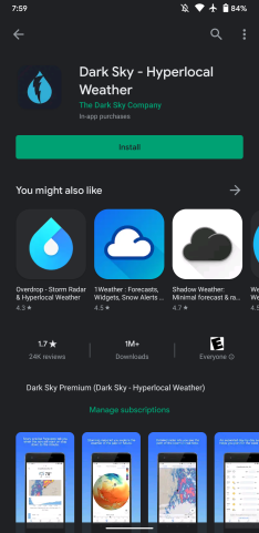 Dark Sky For Android Wear Os Removed From Play Store 9to5google