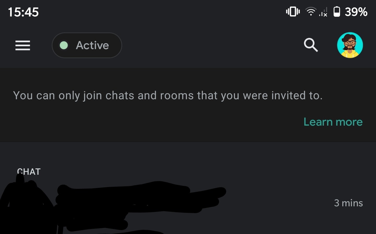 Message to touch retry sent not hangouts 