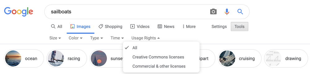 GOOGLE ADVANCED IMAGE SEARCH USAGE RIGHTS visual data 4
