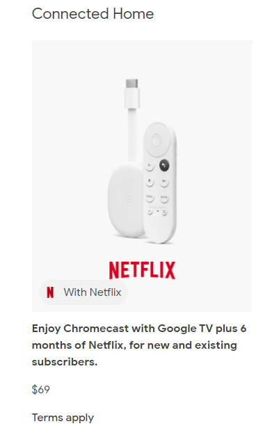 Chromecast TV offer for Canada adds free Netflix - 9to5Google