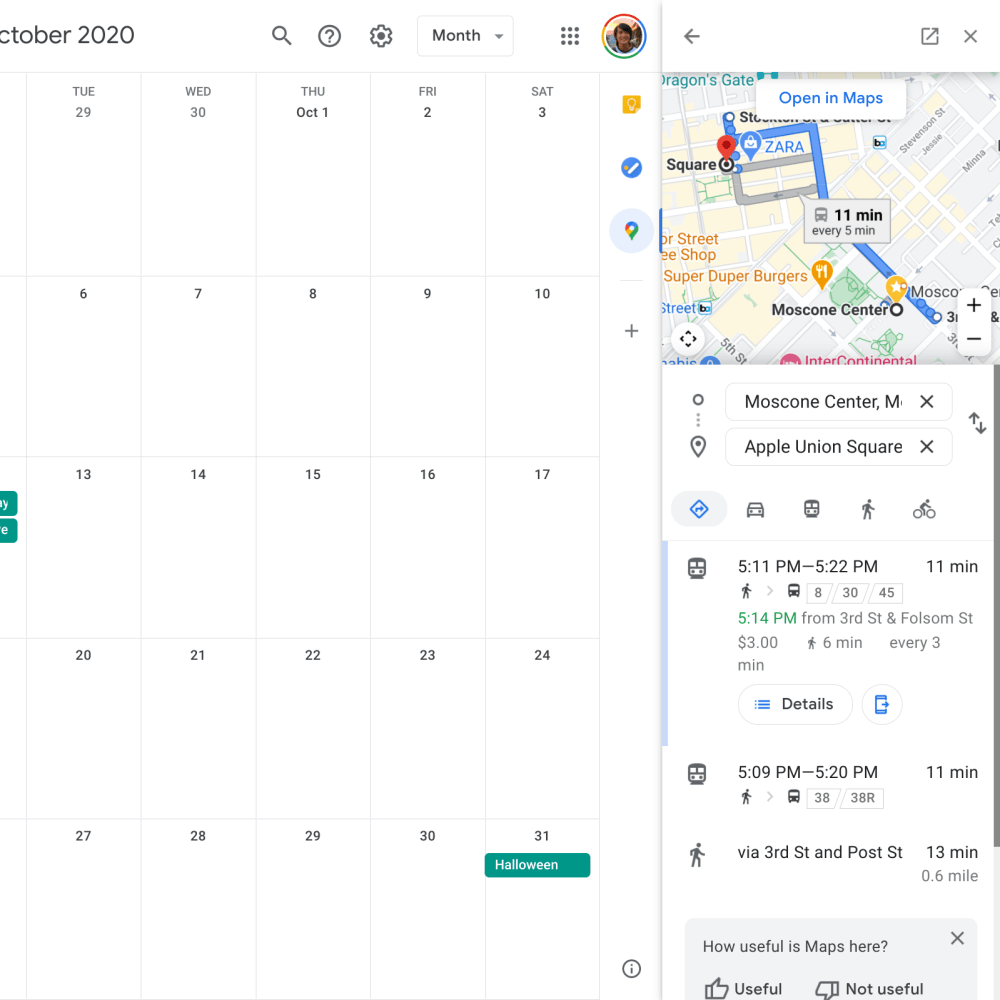 Google Calendar side panel adds Google Maps add-on - 9to5Google