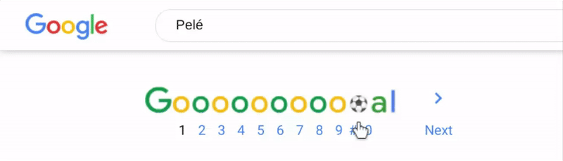 Pelé Google Search easter egg