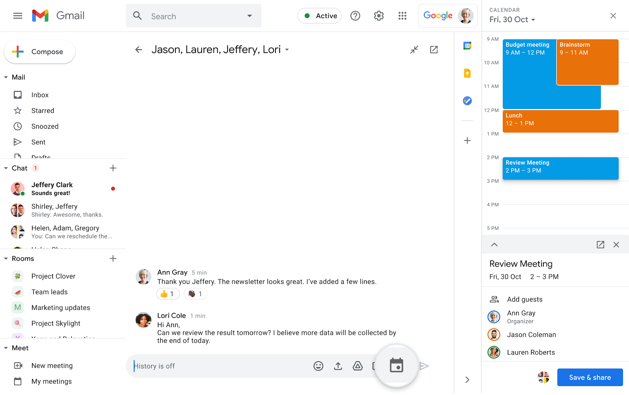 Google Chat adds Calendar shortcut for fast event creation