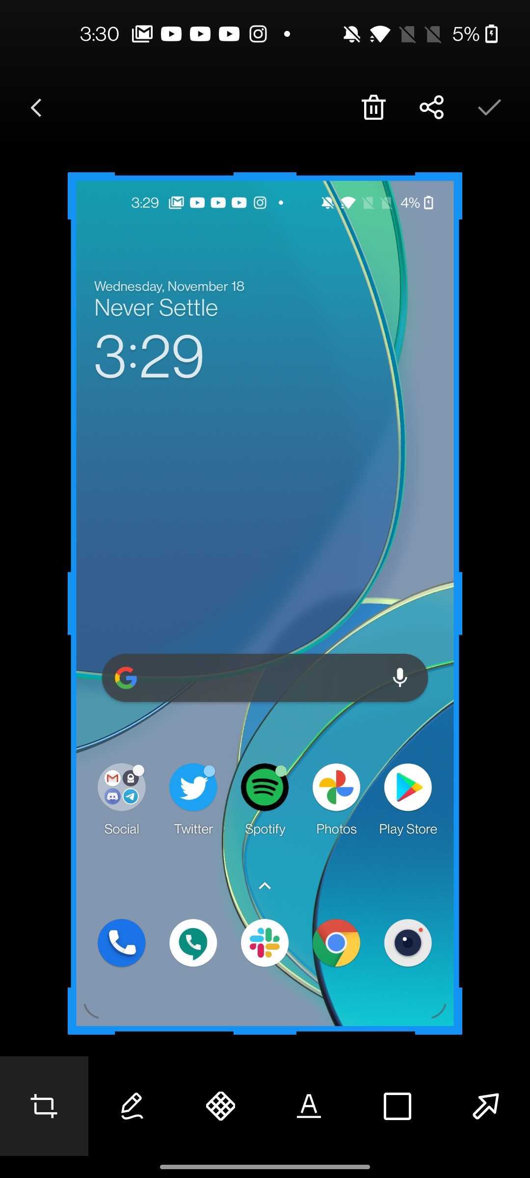 take screenshot oneplus android 11