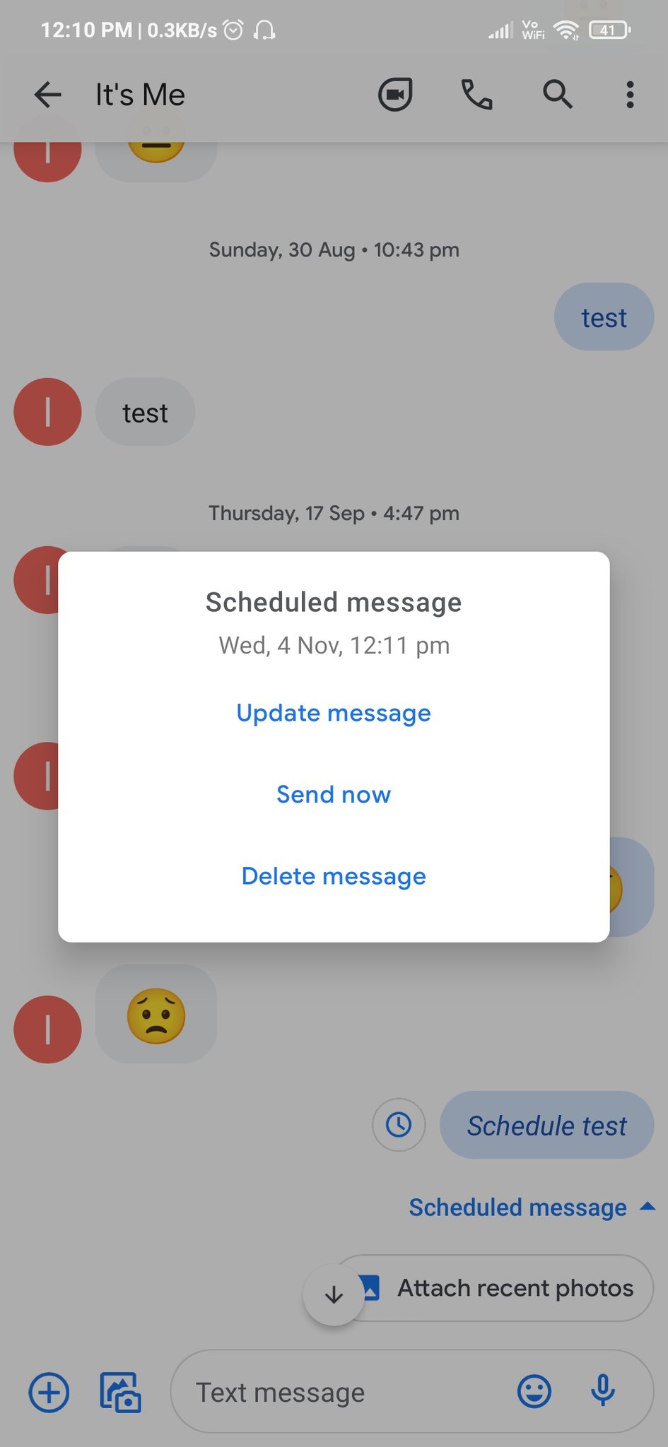 Message inside. Google messages.