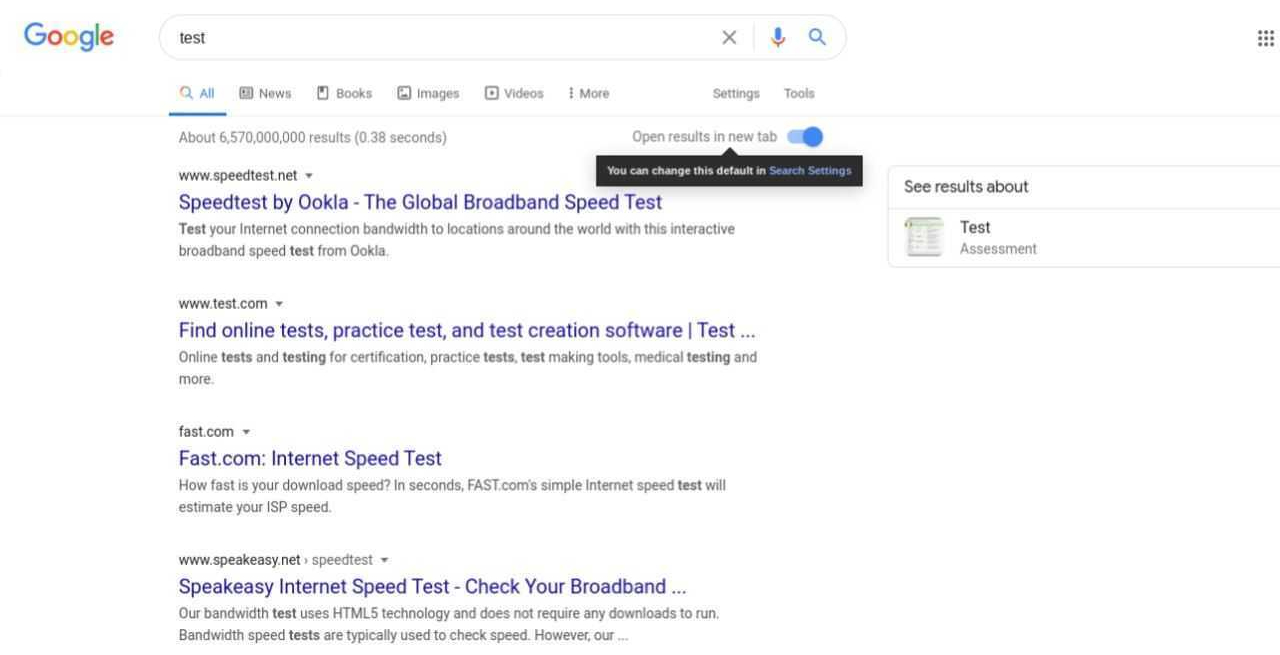 Google Search testing toggle to 'open results in new tab' - 9to5Google