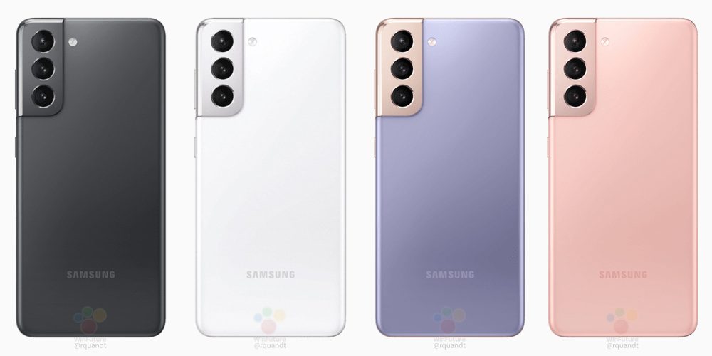 Galaxy S21 press renders color lineup